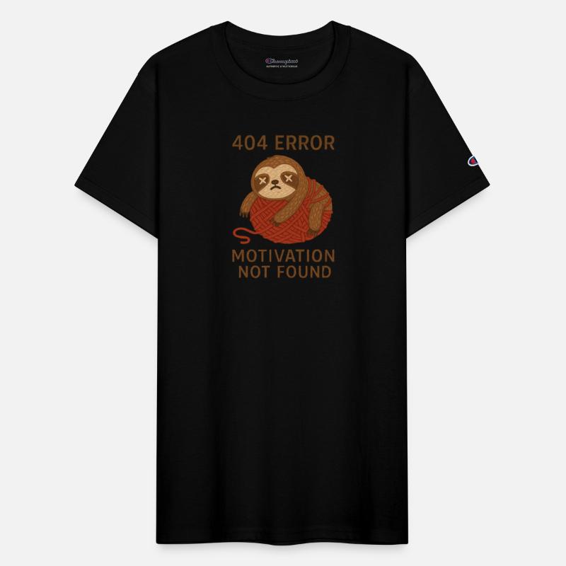 404 Error Motivation Not Found Sloth Shirt