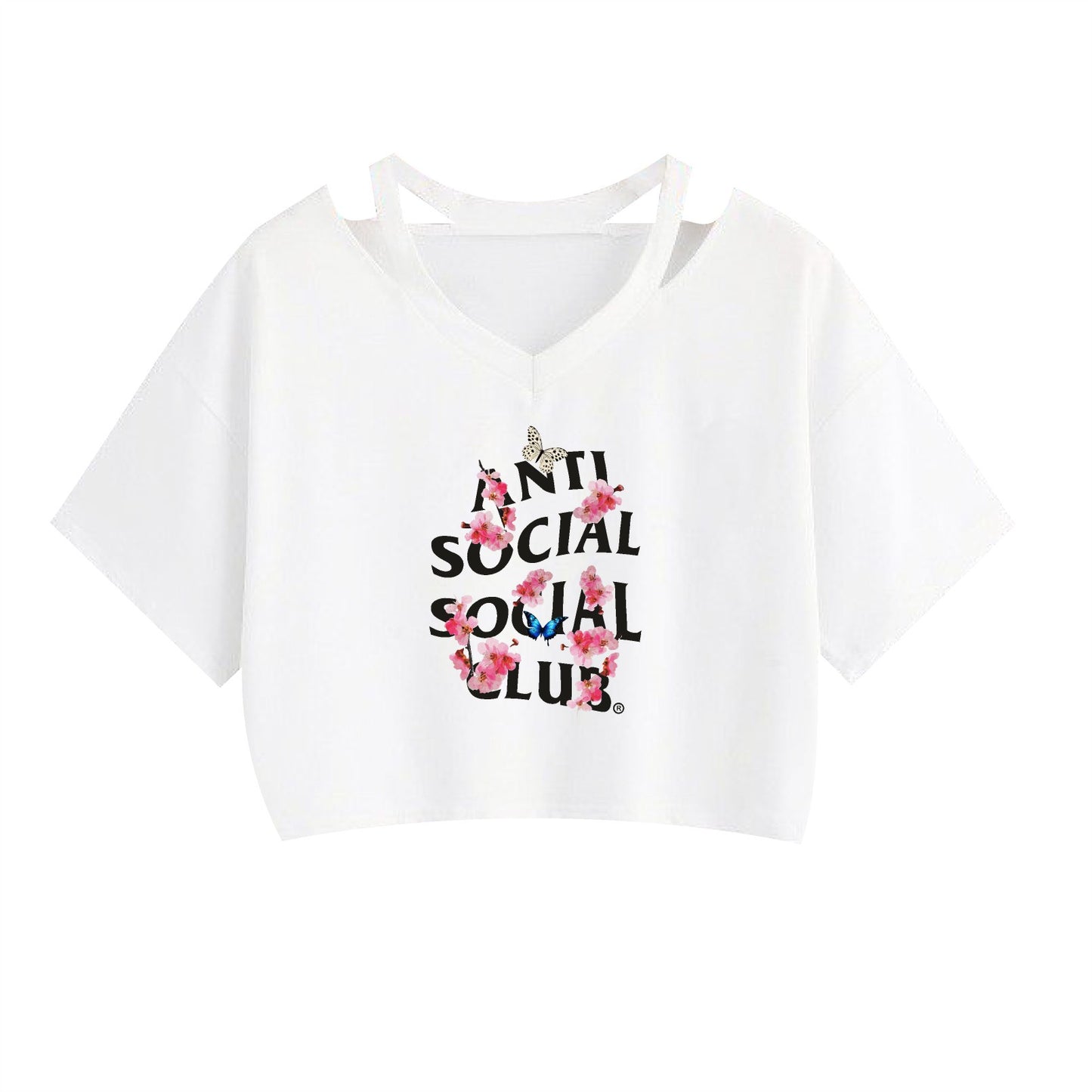 Floral Print Crop Tank Top for Women by ANTI SOCIAL SOCIAL CLUB
