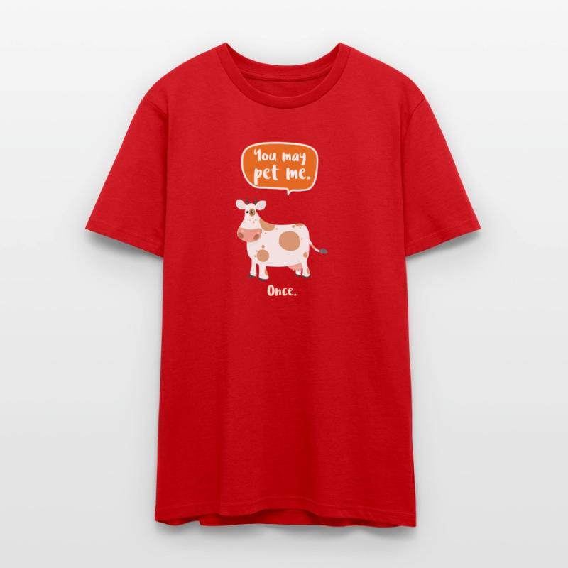 Adorable Cow with Pun Display You May Pet Me