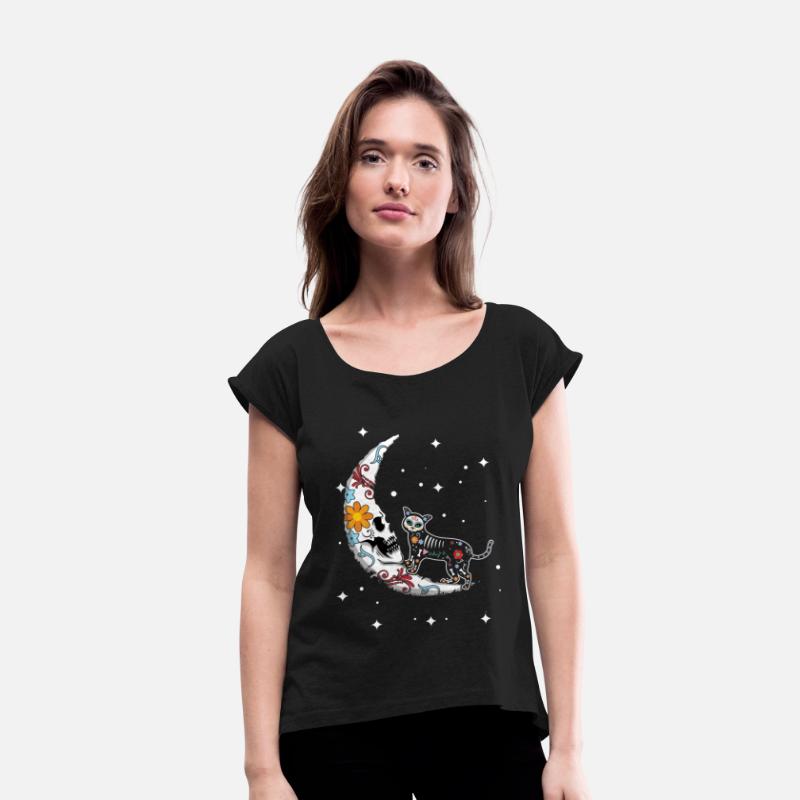 Animal Cat Moon Muertos Day Of Dead Halloween