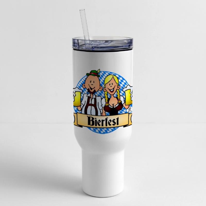 Bierfest in dirndl and lederhosen