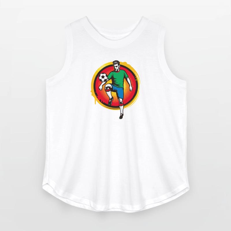 Powerful Soccer Player – Retro Sports Graphic