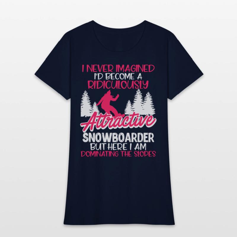 Snowboard Shirt Attractive Snowboarder Women