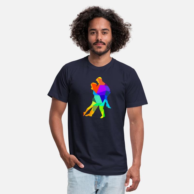 Tango Dancing Dance Couple Rainbow Colors Polygon