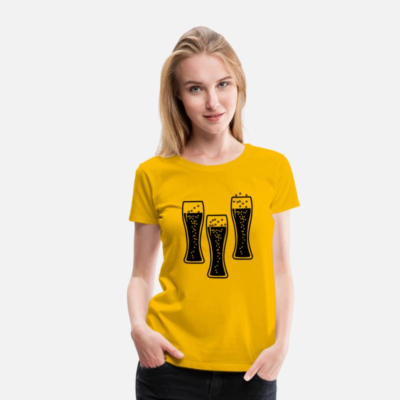 Three bubble drink lemonade or beer glasses