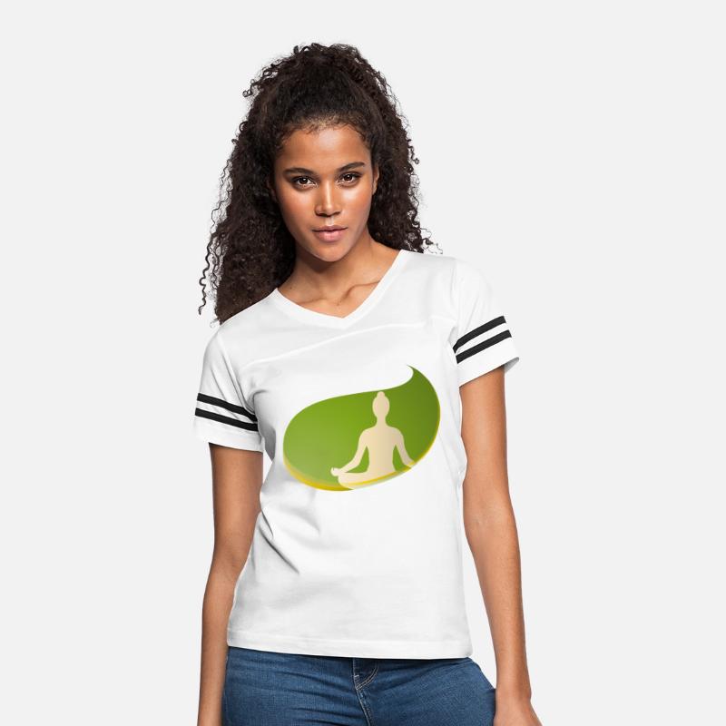 Yoga Silhouette in a Green Drop Shape - Zen Design