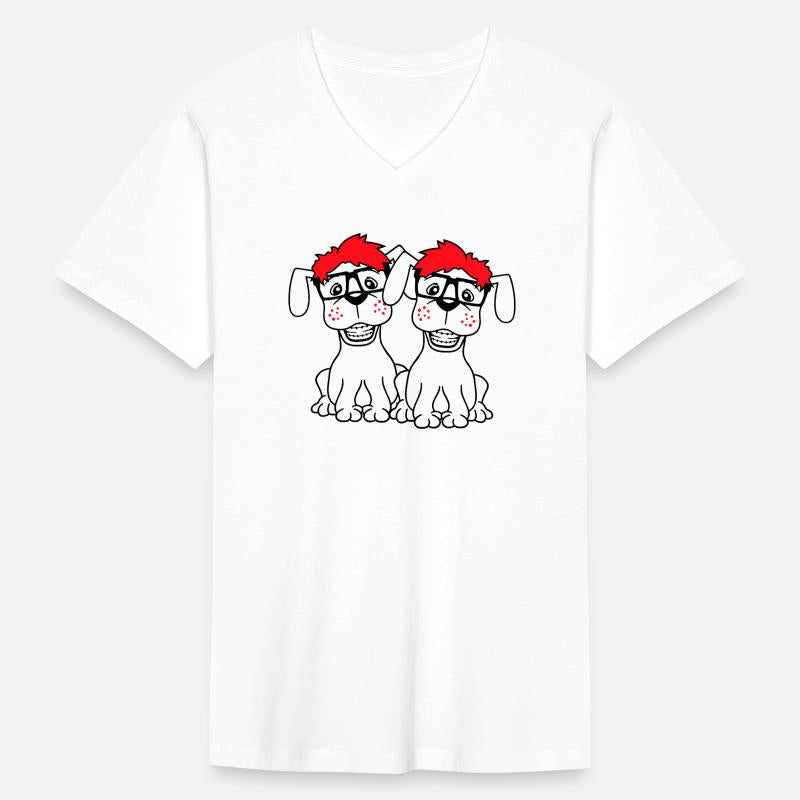 2 Dogs Nerd Horn-Rimmed Glasses Geek Braces Smart
