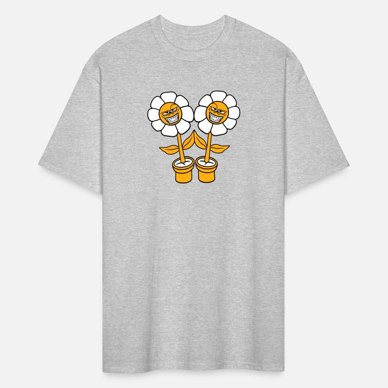 2 Evil Flowers Look Mean Grin Cheeky Face Friends