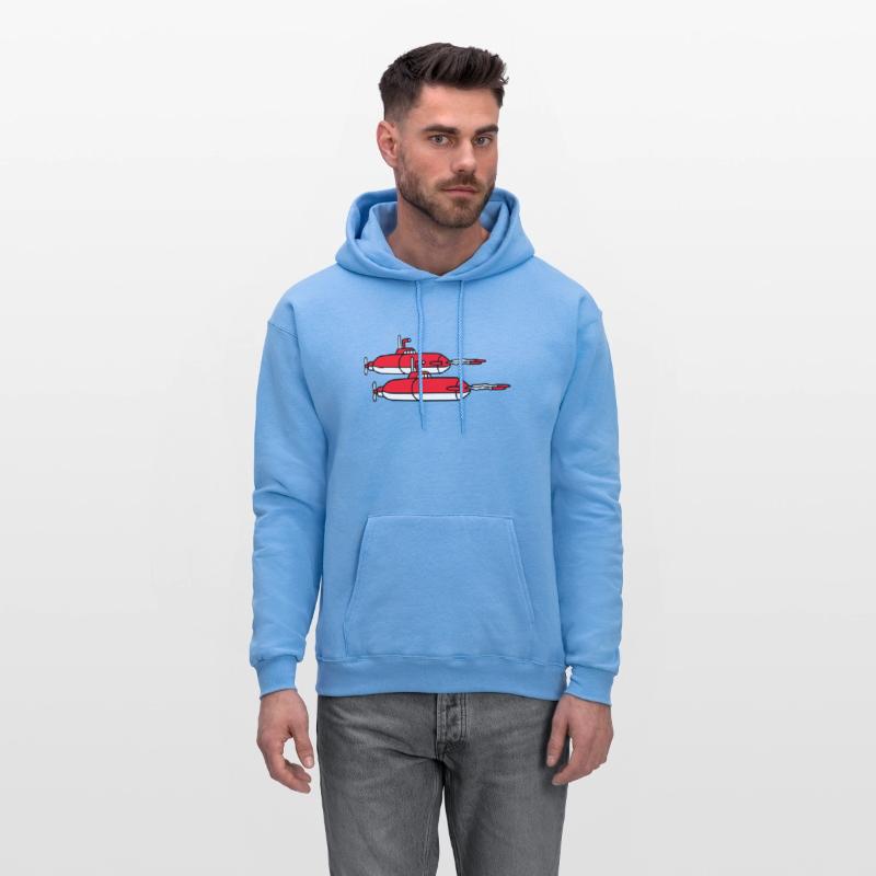 2 Military Submarines Shooting Two Torpedo Missile