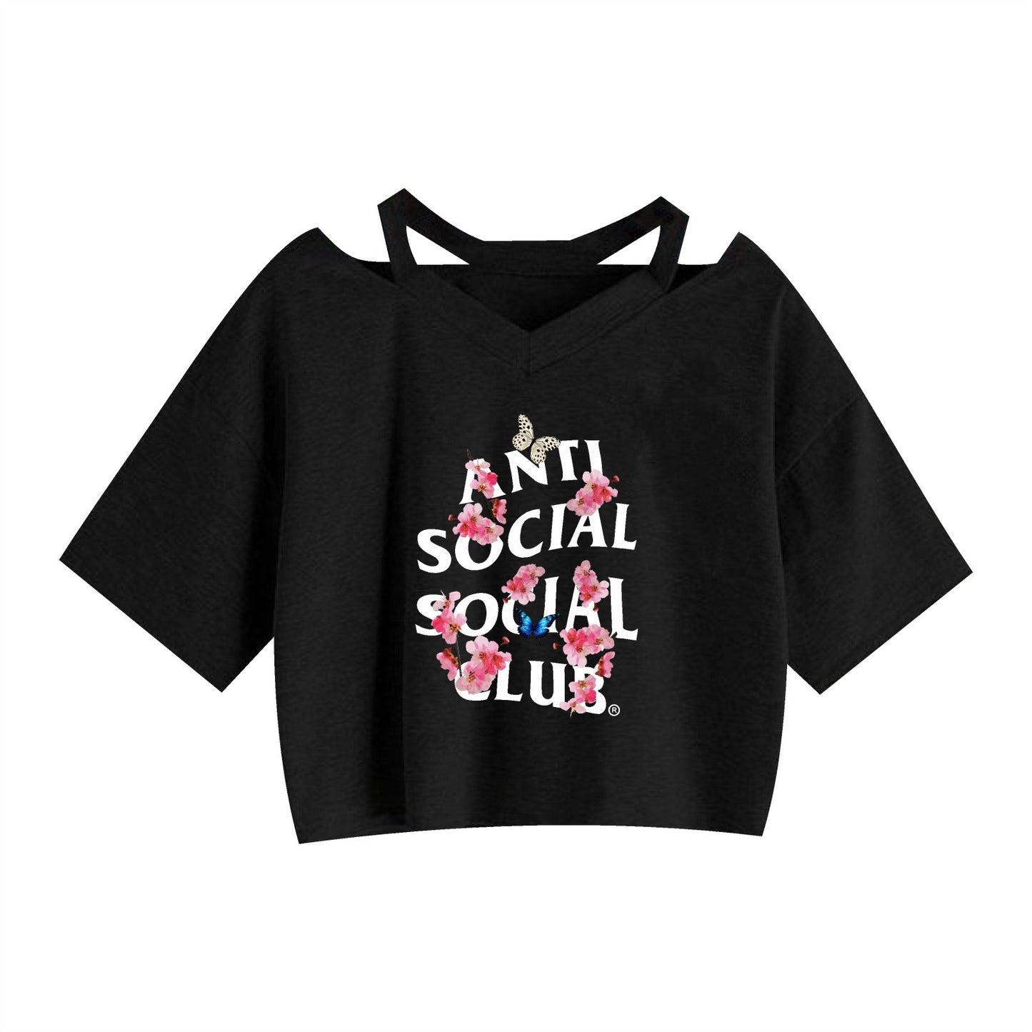 Floral Print Crop Tank Top for Women by ANTI SOCIAL SOCIAL CLUB