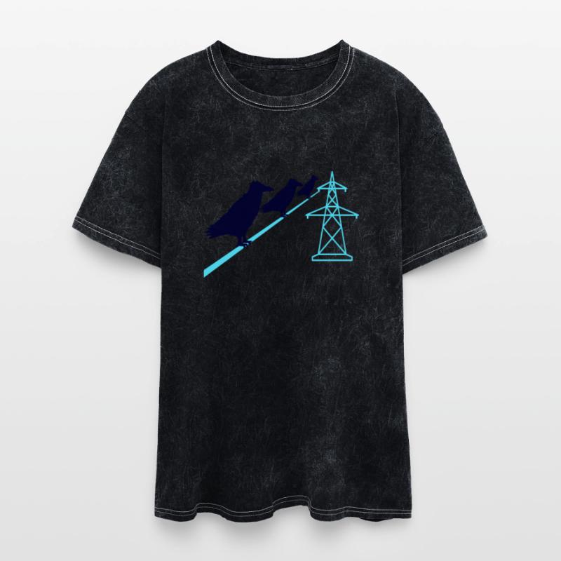 3 ravens sitting on power cable rope friends team