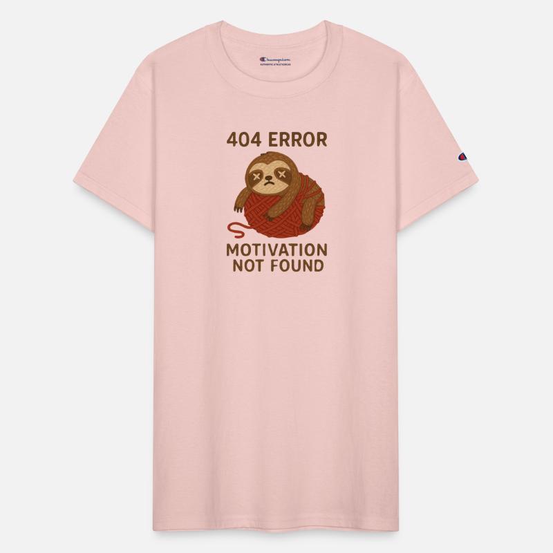 404 Error Motivation Not Found Sloth Shirt
