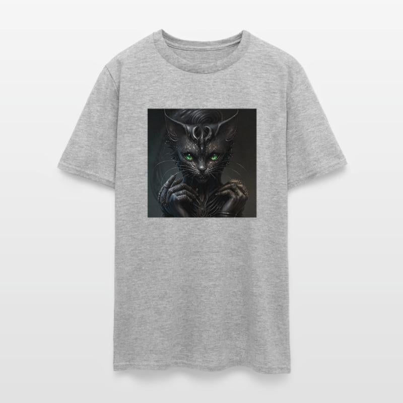 A cat with green eyes