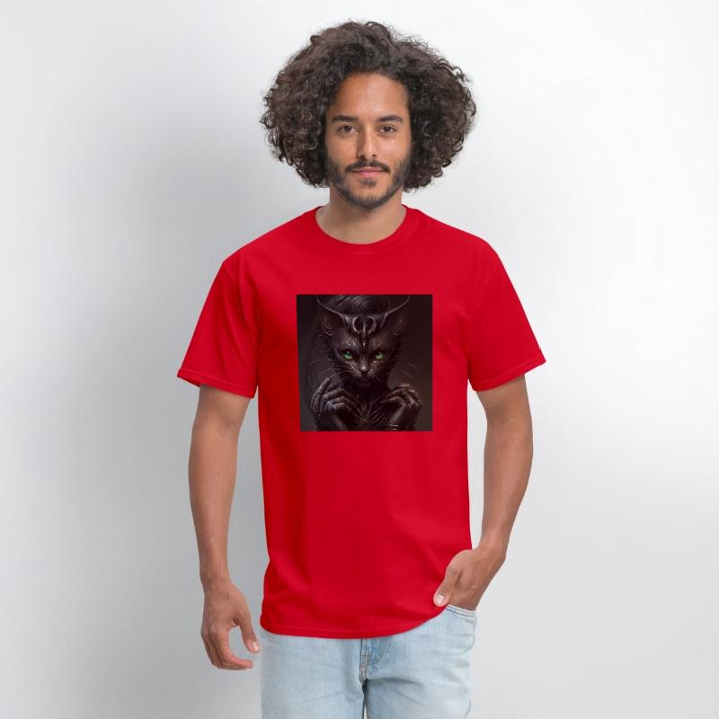 A cat with green eyes