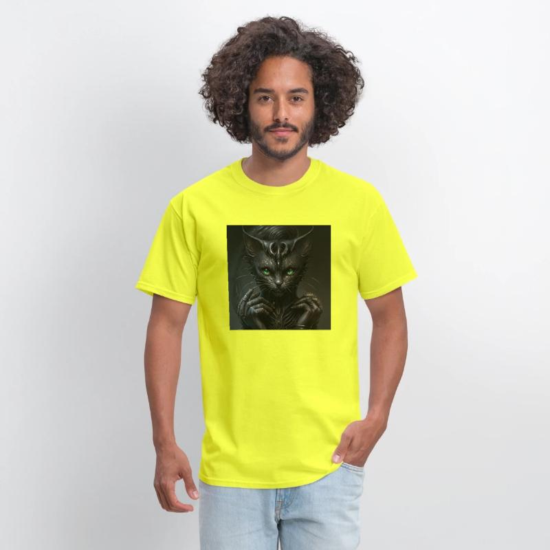 A cat with green eyes