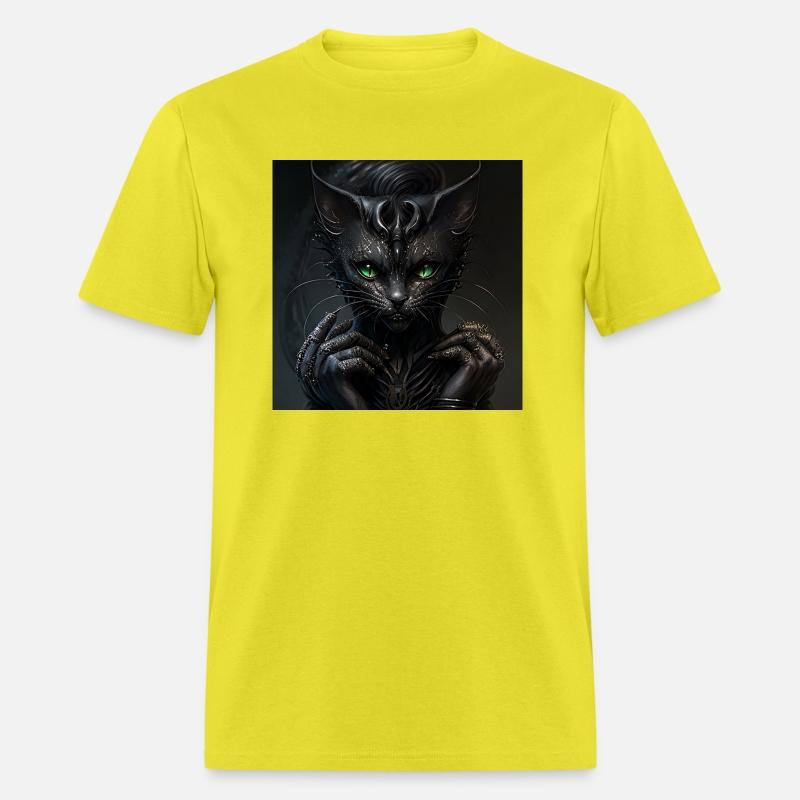 A cat with green eyes