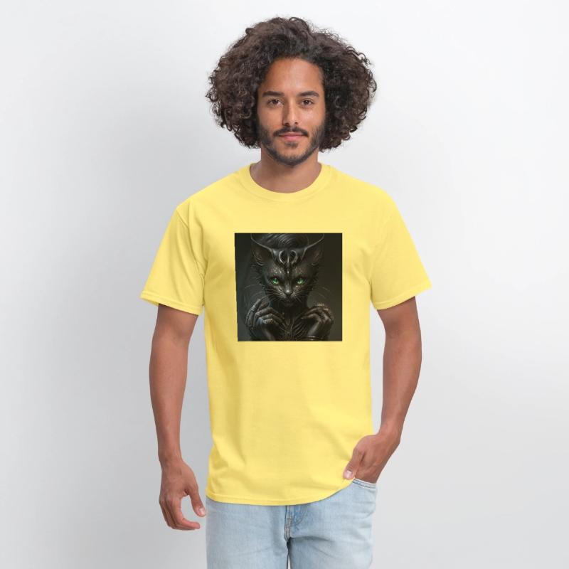 A cat with green eyes