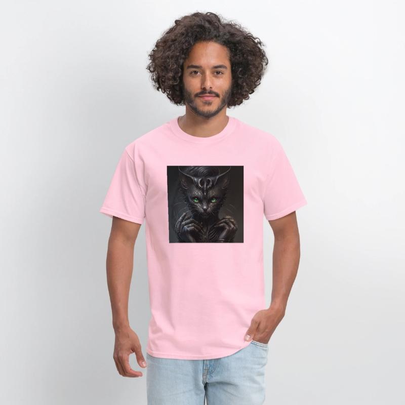 A cat with green eyes