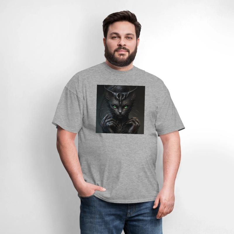 A cat with green eyes