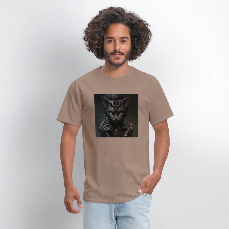 A cat with green eyes