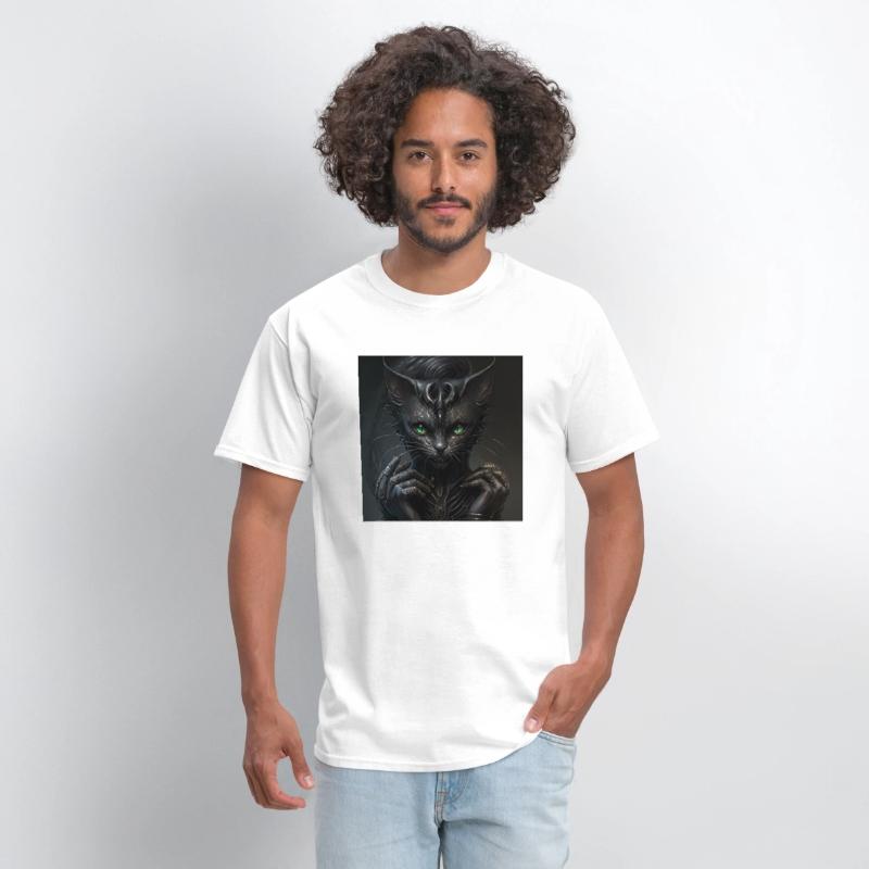 A cat with green eyes