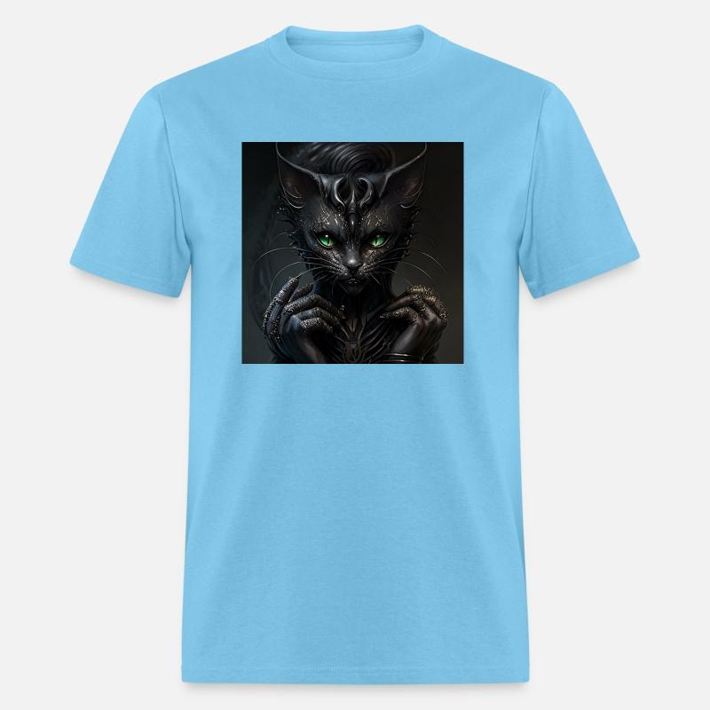 A cat with green eyes