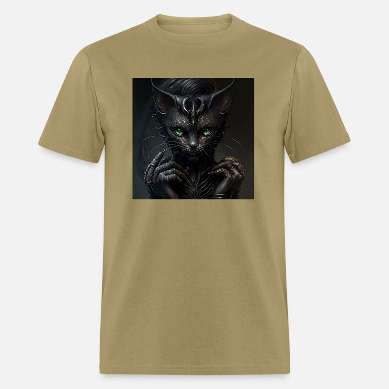 A cat with green eyes