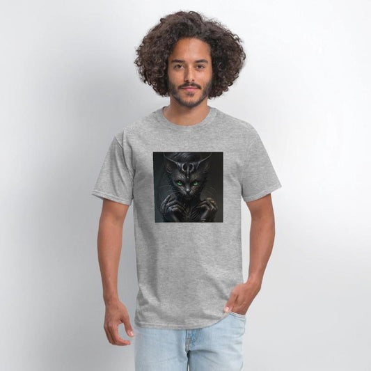 A cat with green eyes