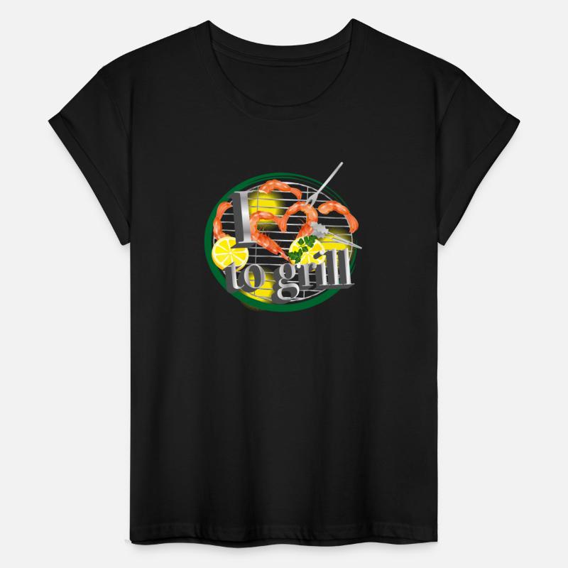 A grill with lemons & shrimps in shape of heart