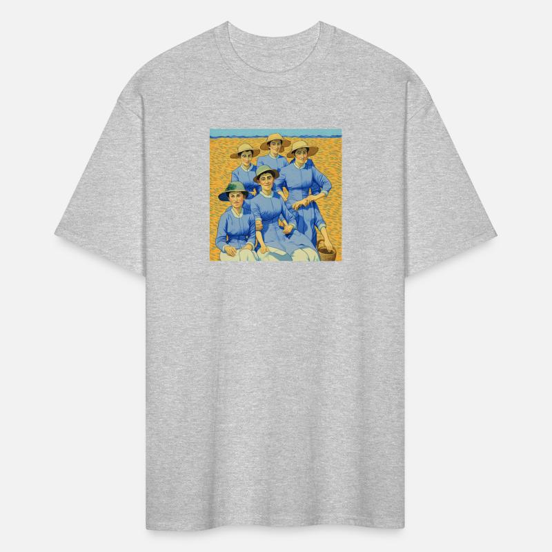 A group of women sitting on top of a sandy beach