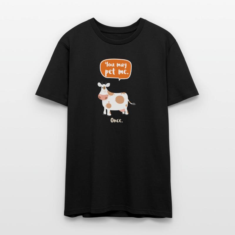 Adorable Cow with Pun Display You May Pet Me