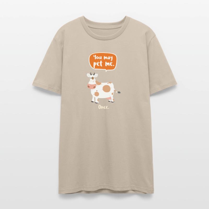 Adorable Cow with Pun Display You May Pet Me