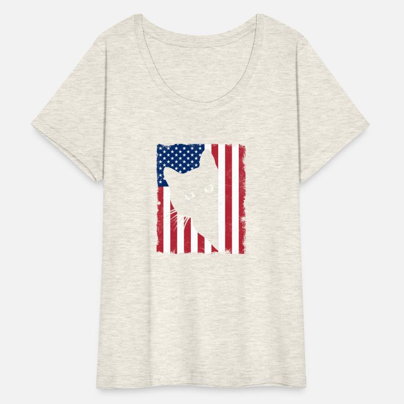 American Flag Cat USA Patriotic 4th of July