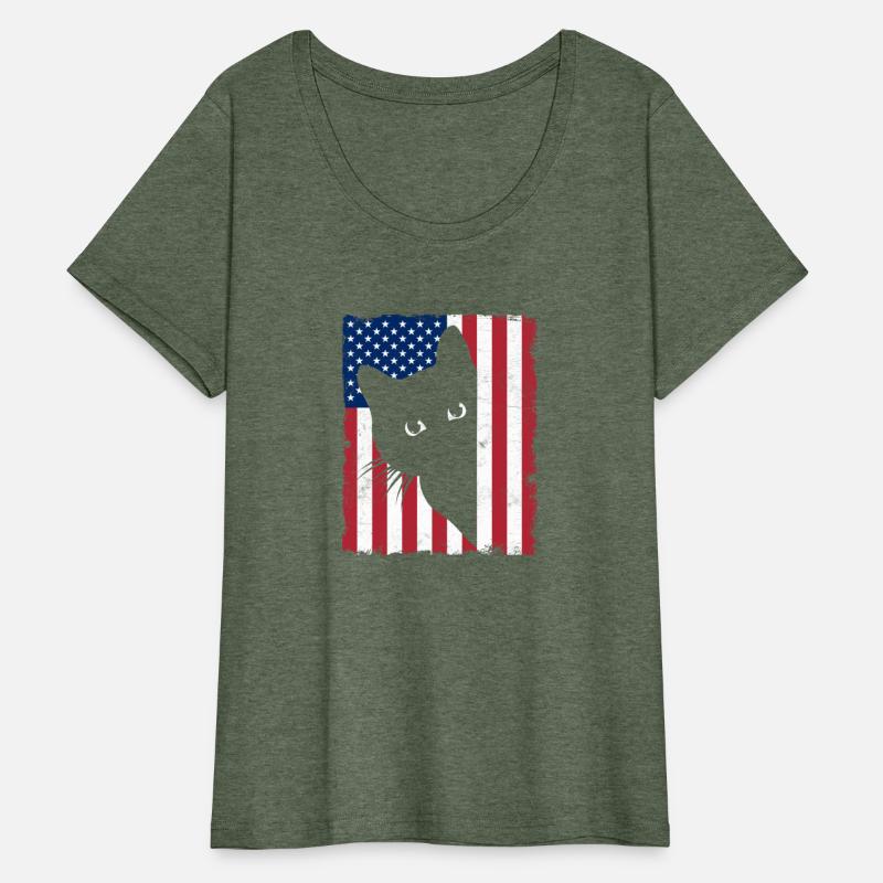 American Flag Cat USA Patriotic 4th of July