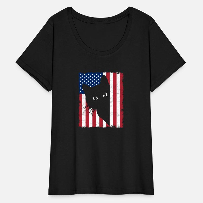 American Flag Cat USA Patriotic 4th of July