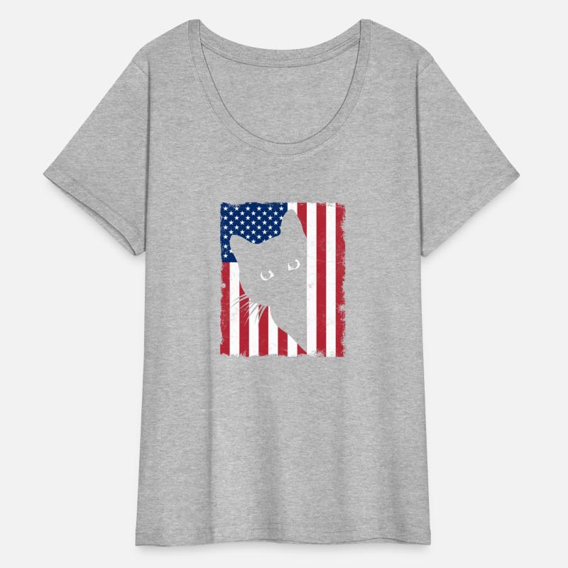 American Flag Cat USA Patriotic 4th of July