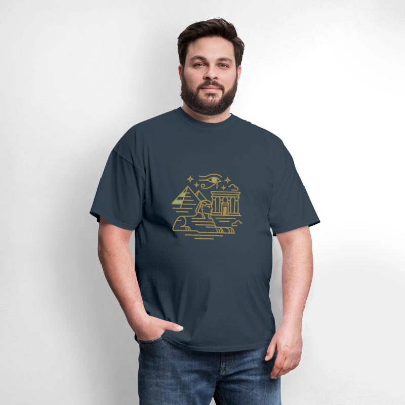 Ancient Egyptian Monuments Line Art T-Shirt