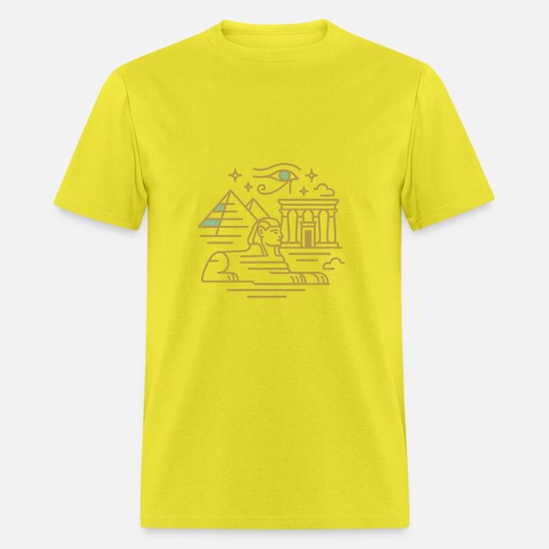 Ancient Egyptian Monuments Line Art T-Shirt