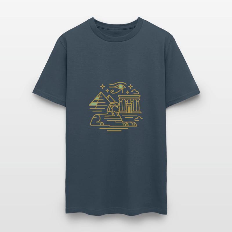 Ancient Egyptian Monuments Line Art T-Shirt