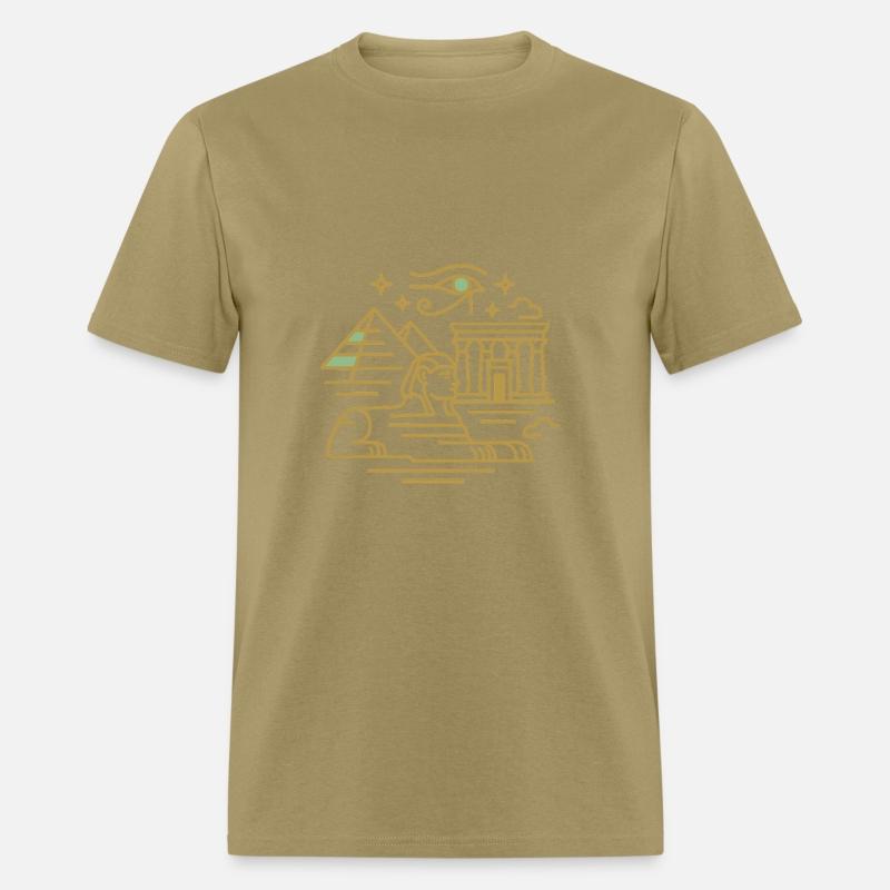 Ancient Egyptian Monuments Line Art T-Shirt