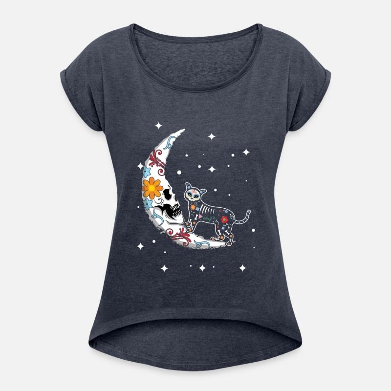 Animal Cat Moon Muertos Day Of Dead Halloween