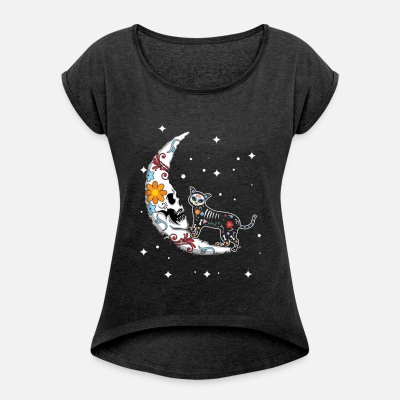 Animal Cat Moon Muertos Day Of Dead Halloween