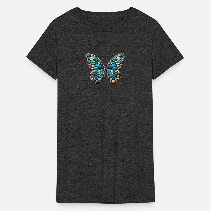 Azure Mosaic Monarch Pebble Butterfly