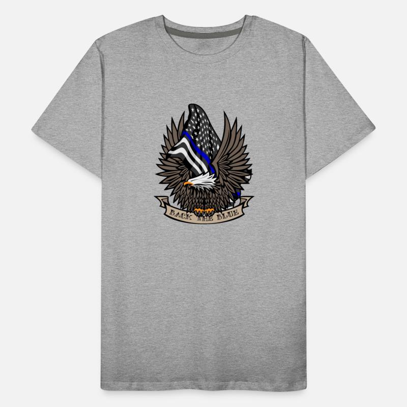 Back the Blue USA Police Blue Line Flag With Eagle