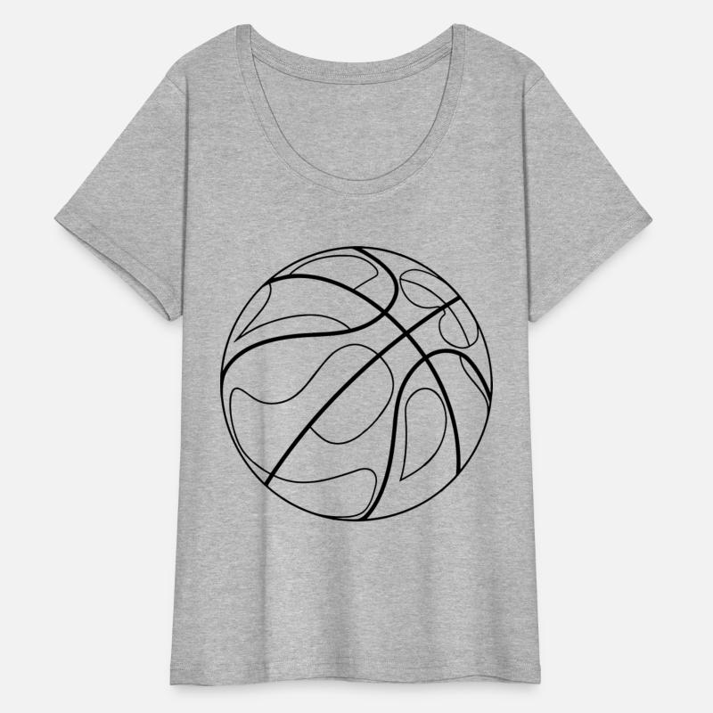 Basketball Ball One Line Drawing