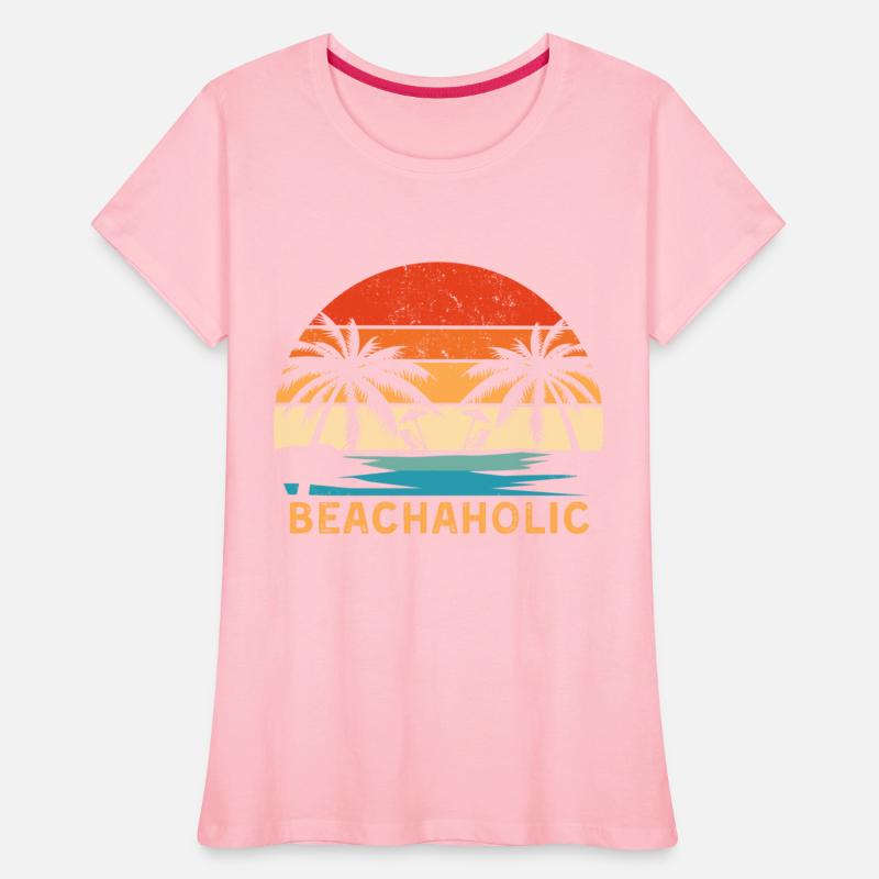 Beachaholic Beach Lover Retro Sunset Palm Trees