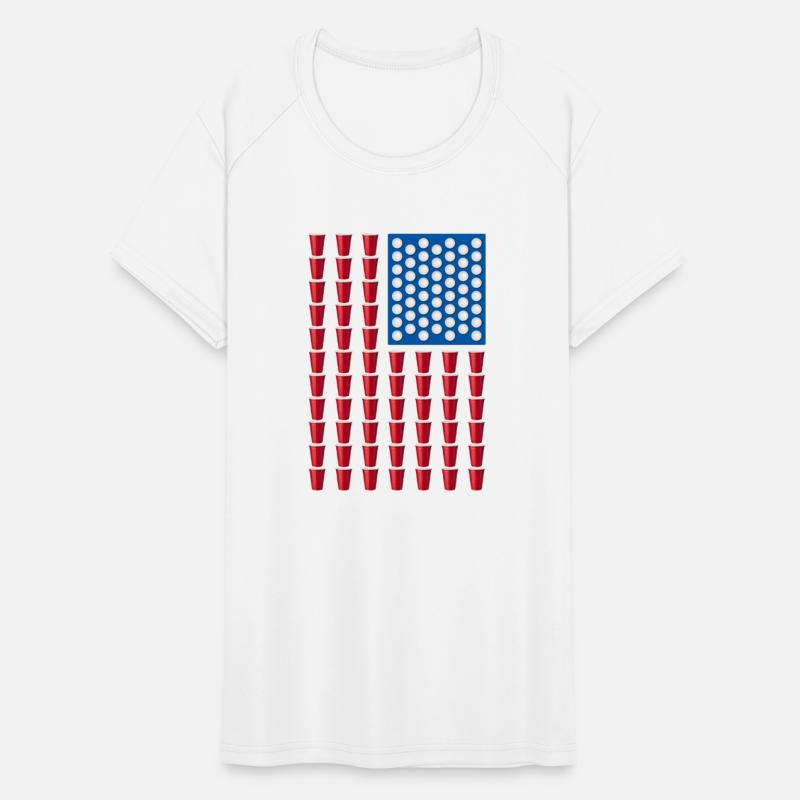 Beer Pong Drinking Game American Flag