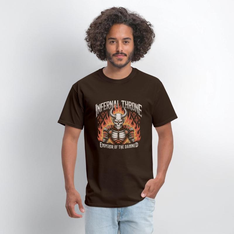 Biomechanical Skull Flame Metal Shirt