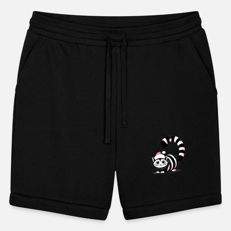 black and white sketched cat sitting slightly