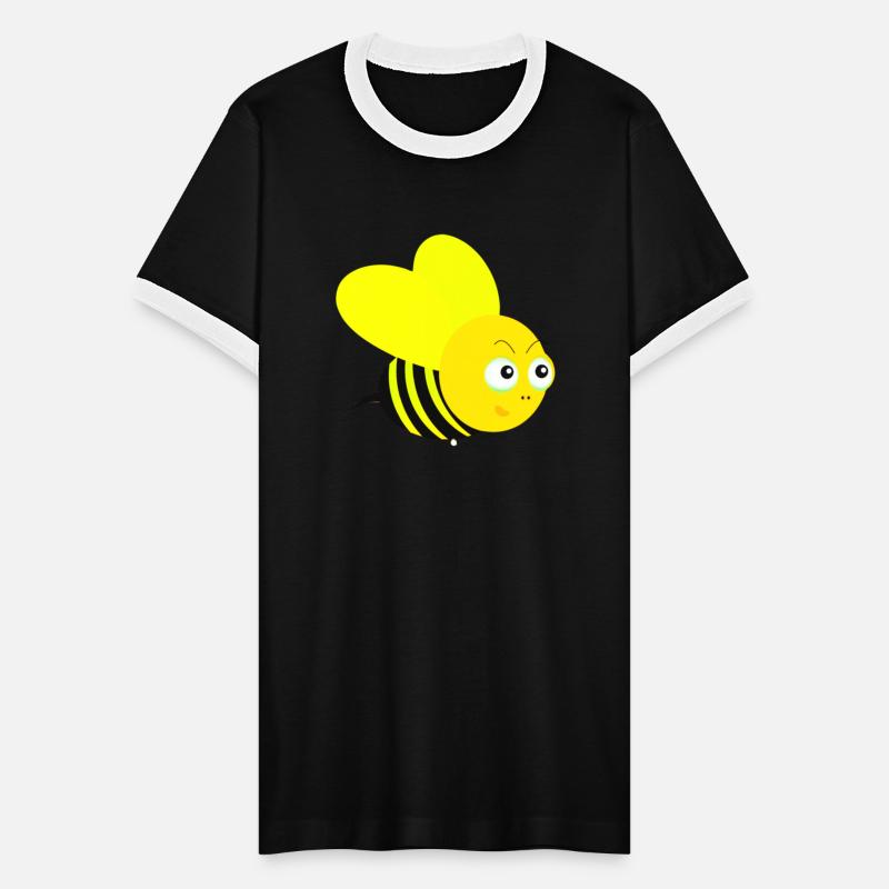 Black and Yellow Bee in flight